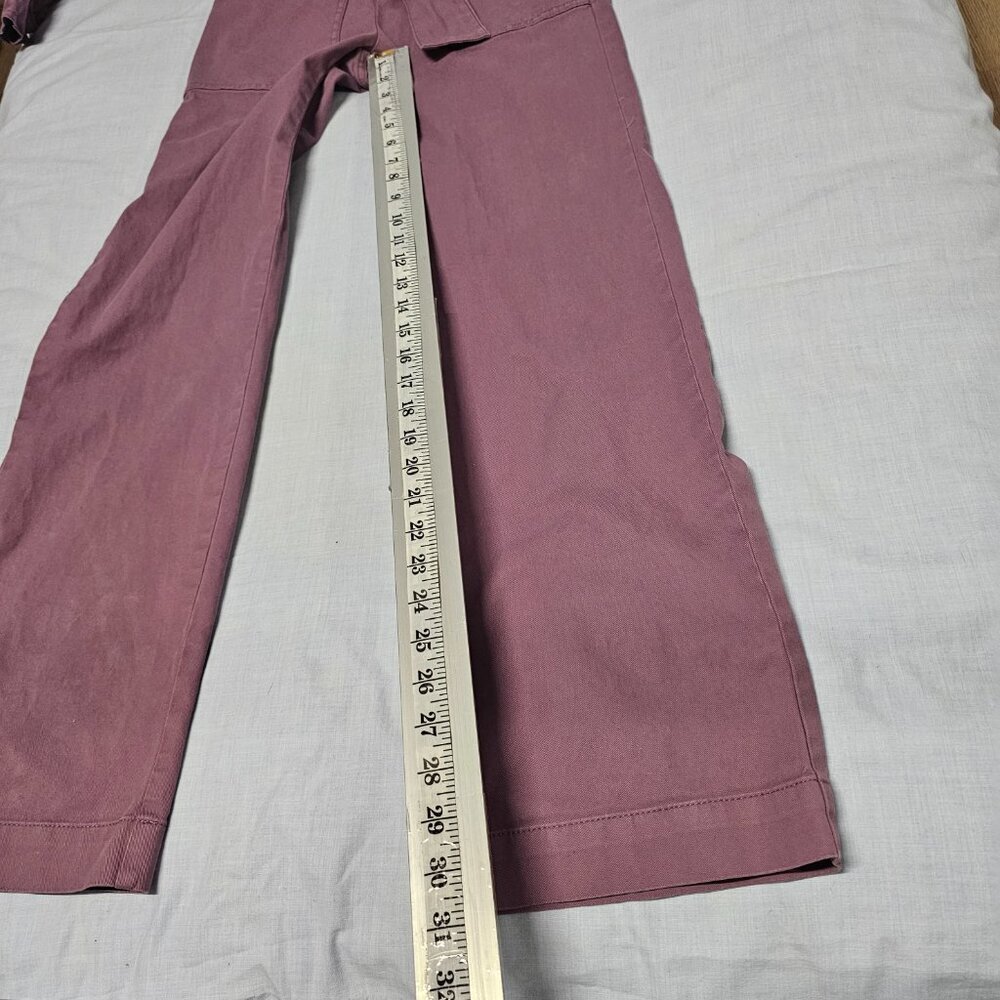 Sezane Paris Roby Women Jumpsuit Size 34 Grape Distressed - Picture 10 of 16